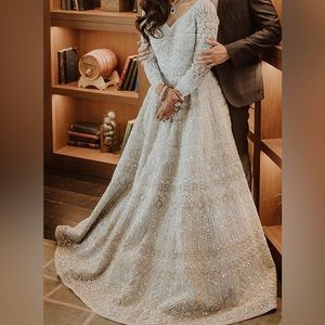 Beautiful crystal and embroidery Gown Lengha